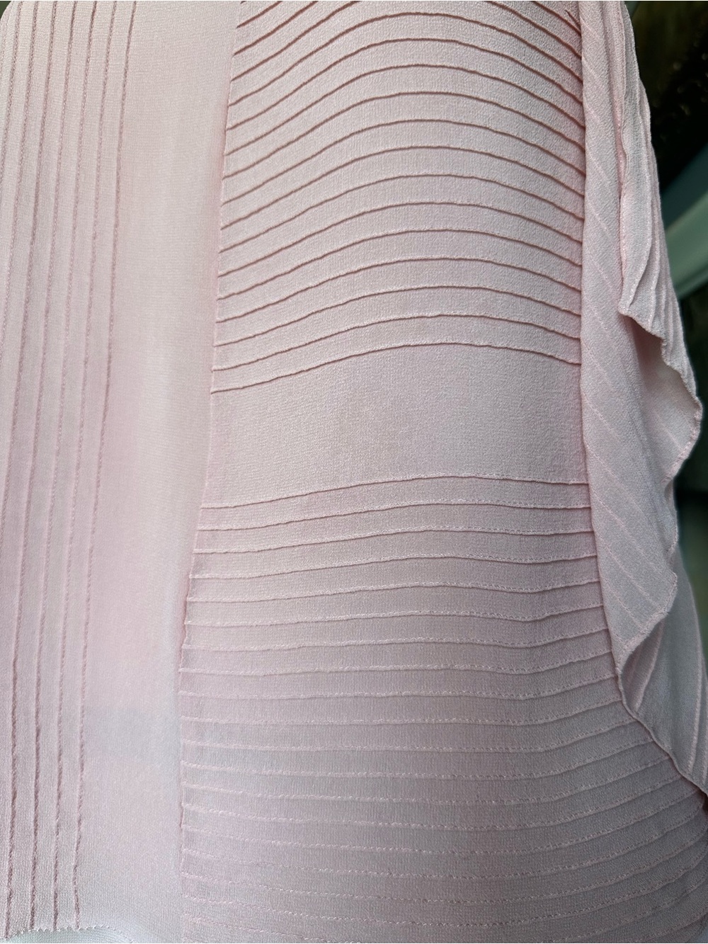 Tory Burch Blush Pink Ribbed Ruffle Camisole - Picture 13 of 13